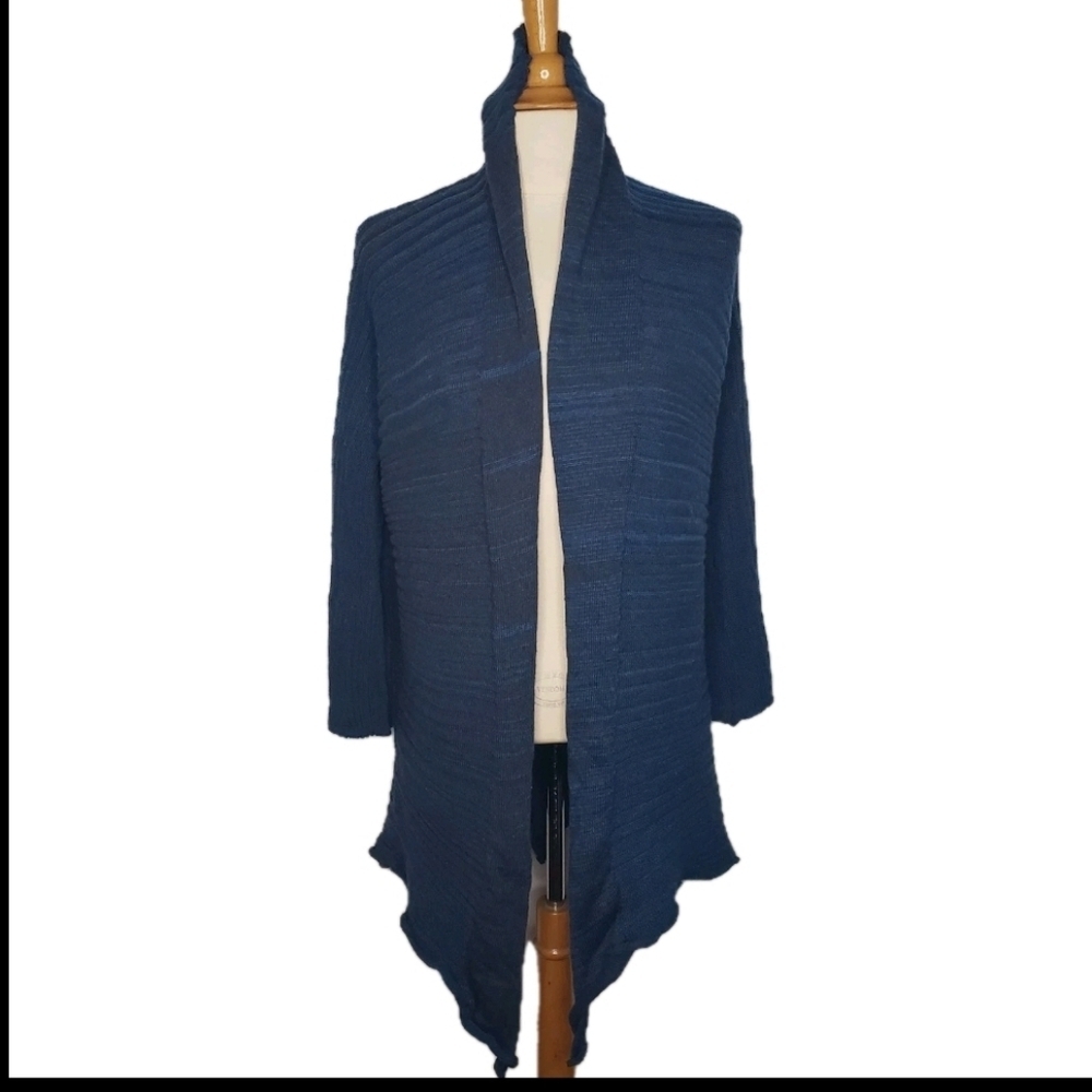 Skif Open Front Cardi Sweater Handknit One Of A Kind Like New O/S Med Lagenlook